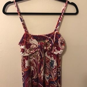 Pink patterned maxi dress